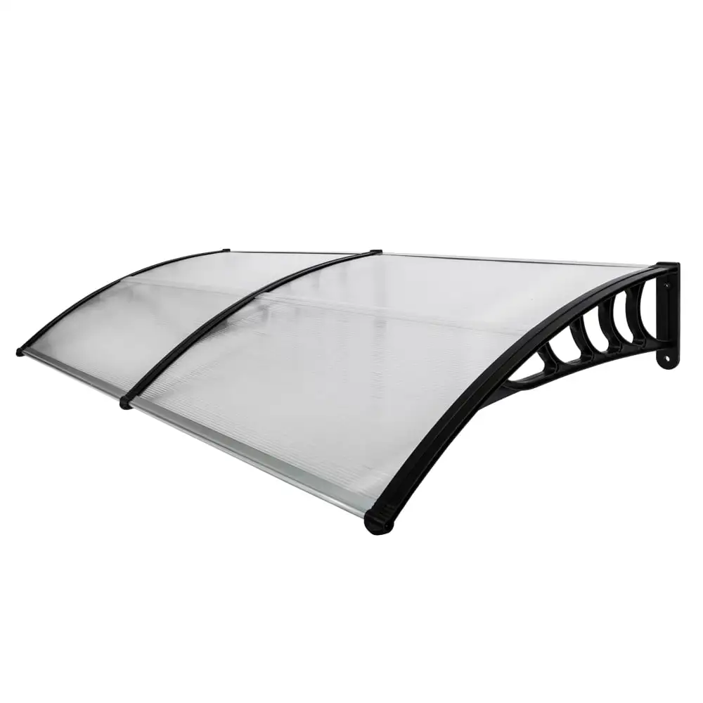 Tcbosik 200 x 96cm Household Application Door & Window Awnings. Black Holder