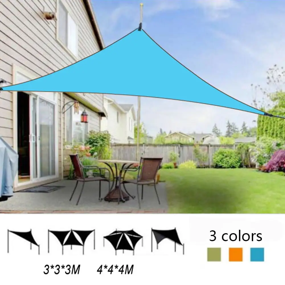 HESHENG Triangle Canopy Sun Shade Sail Water Resistant UV Block Patio Awning Garden Tent