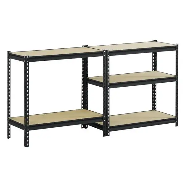 Dsseng 110 x 45 x 180cm 5 Tiers Powder Coated Storage Rack Black