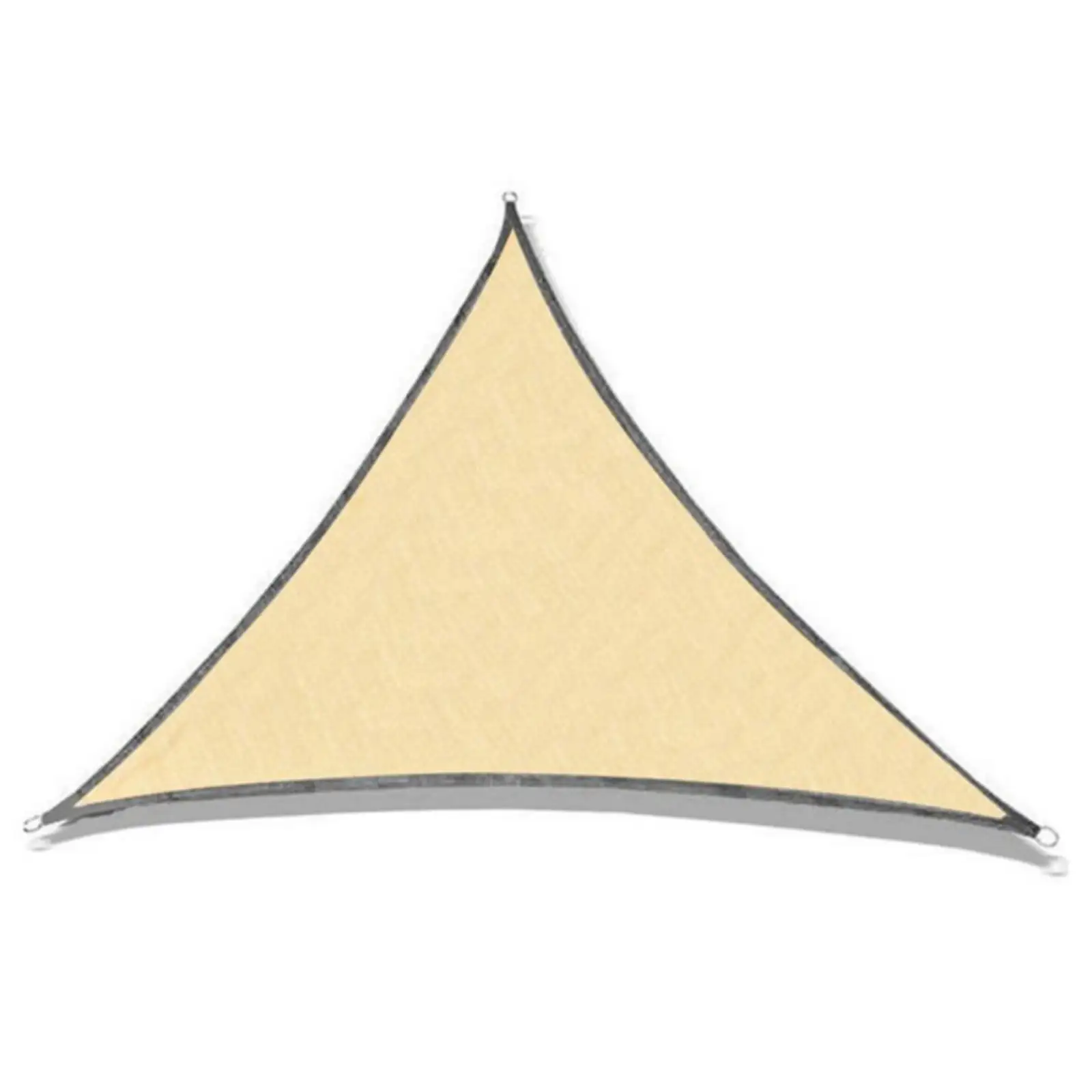 10' x 10' x 10' Beige Triangle Sun Shade Sail Canopy Mesh Fabric UV Block for Patio. Garden. Outdoor. Backyard. Yard