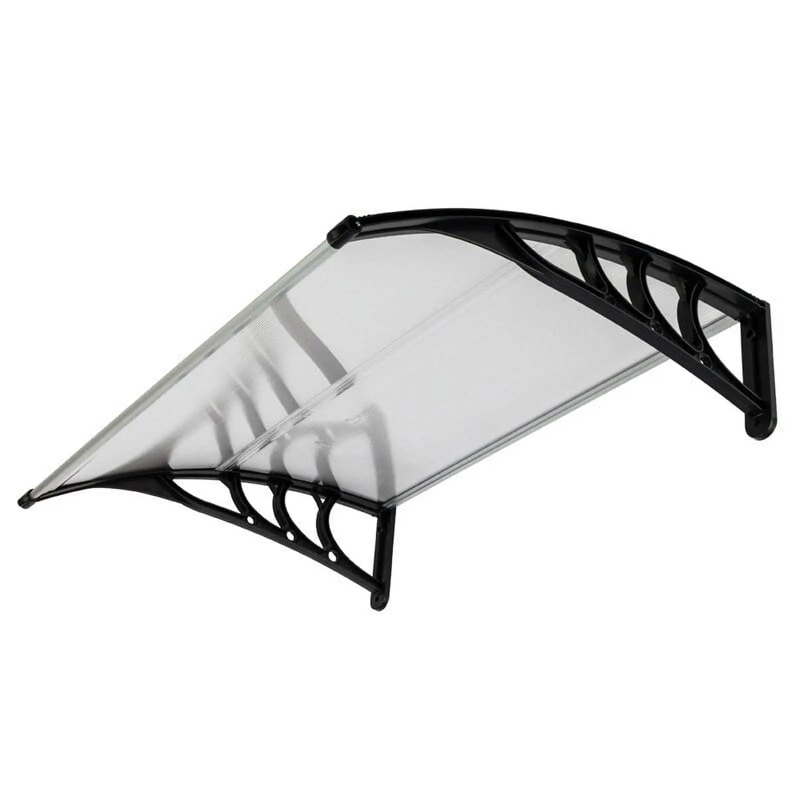 100 x 80CM Manual Door & Window Rain Awning Black-Bracket