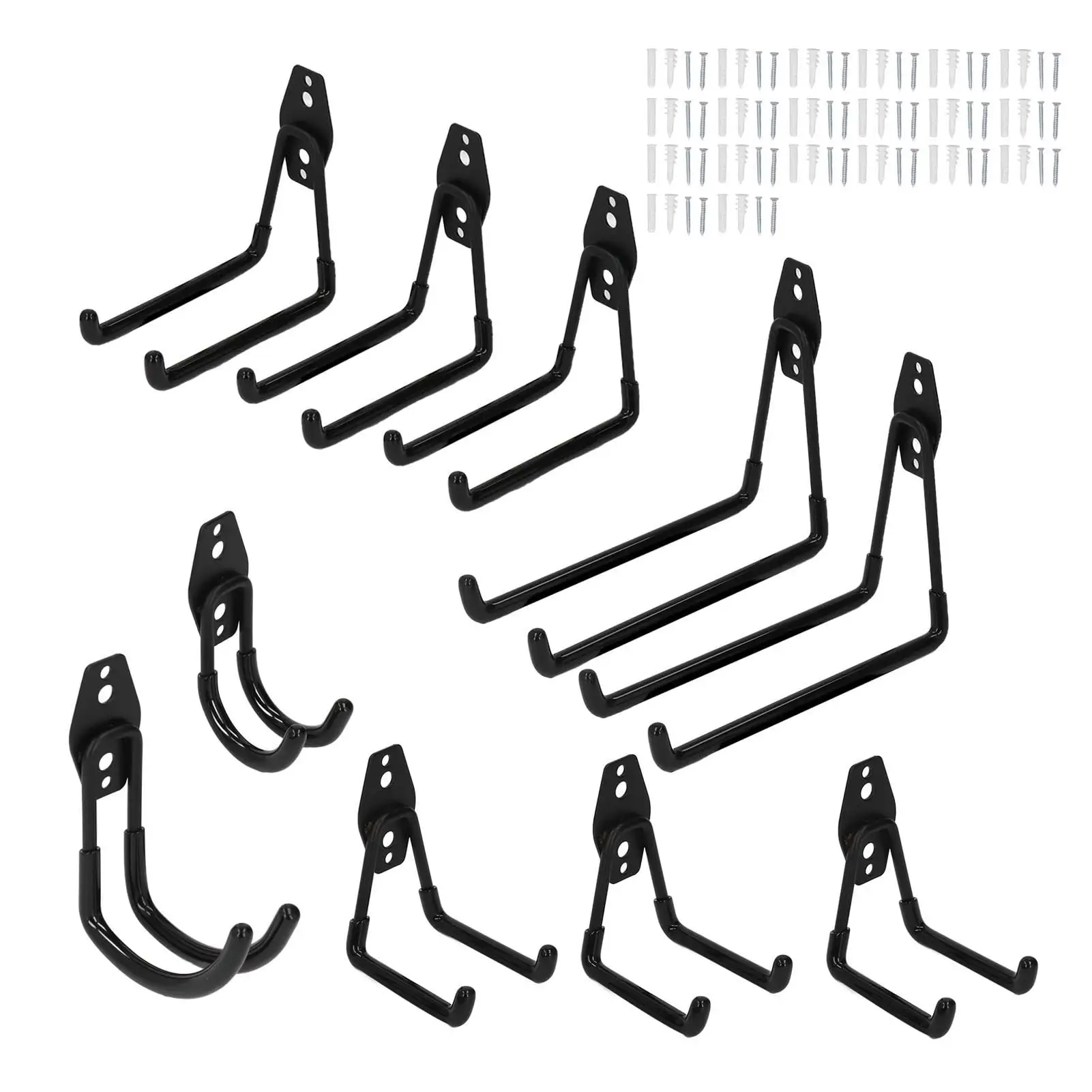 10Pcs Garage Hook Bike Holder Wall Mount Tool Storage Hanger Set Kit for Garden Ceiling Industrial supplies