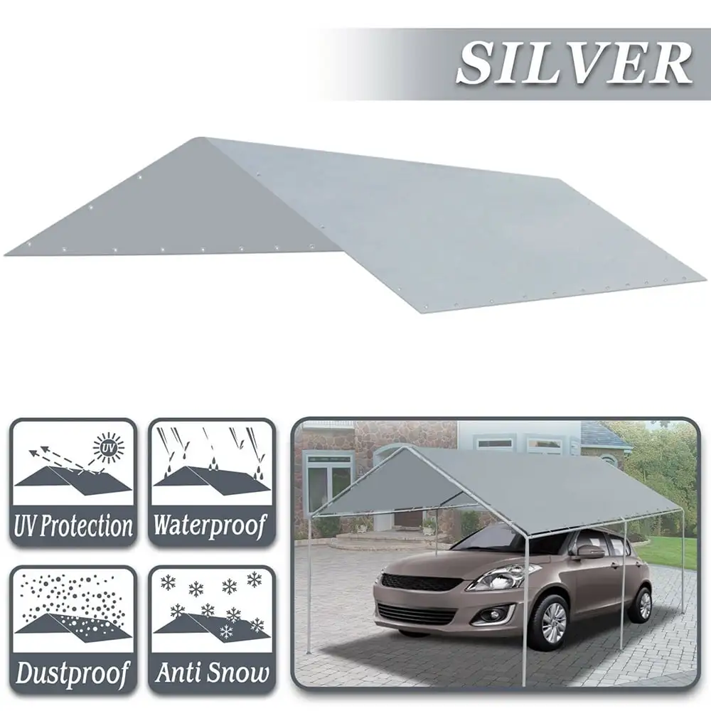 10x20 Ft Carport Replacement Canopy Tent Top Garage Cover