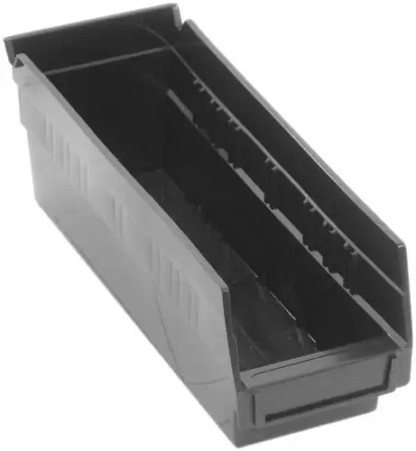 11 5/8 Deep x 11 1/8 Wide x 4 High Black Shelf Bin