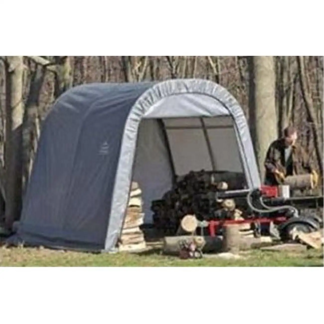 11' x 12' x 10' Round Style Shelter. Gray