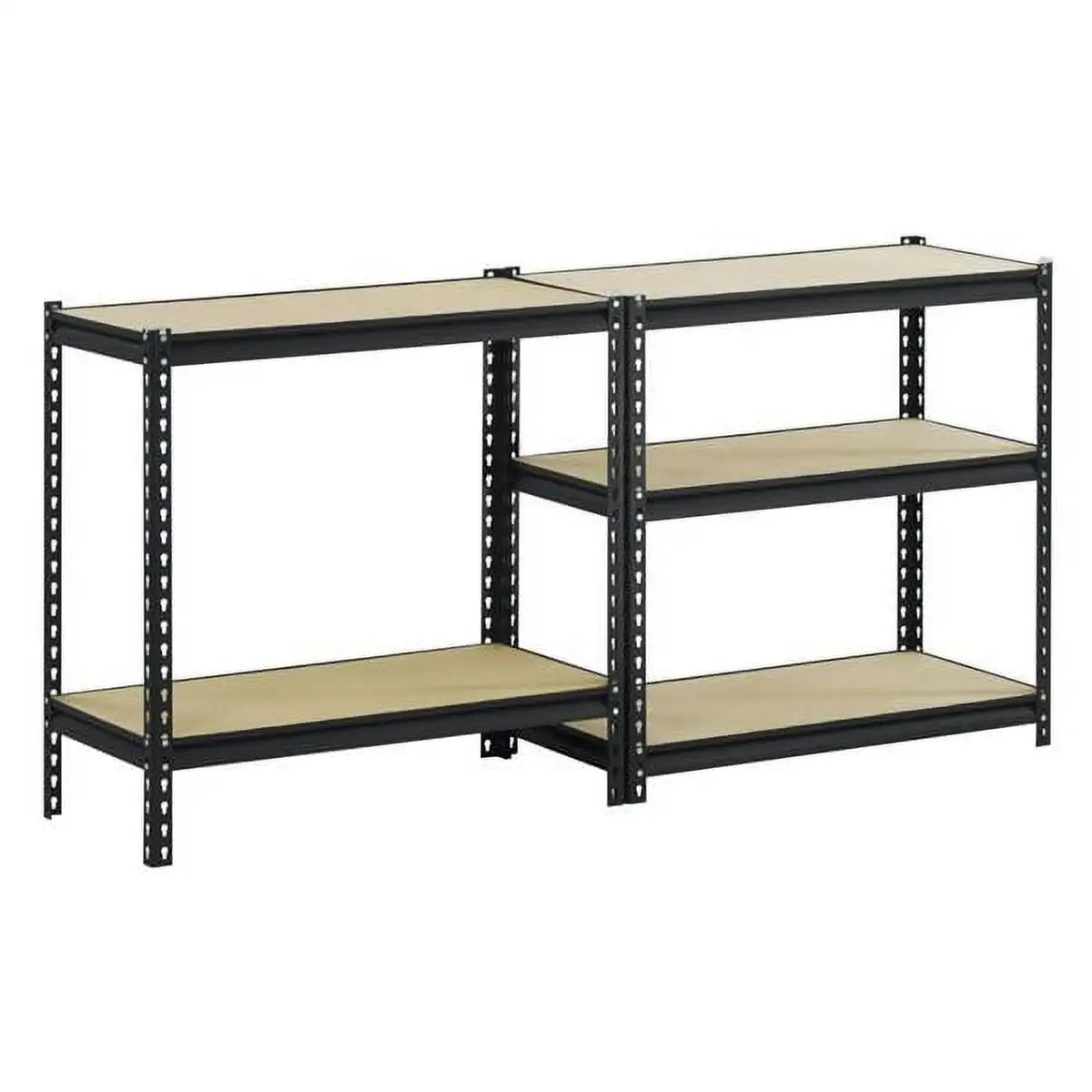 110 x 45 x 180cm 5 Tiers Powder Coated Storage Rack Black