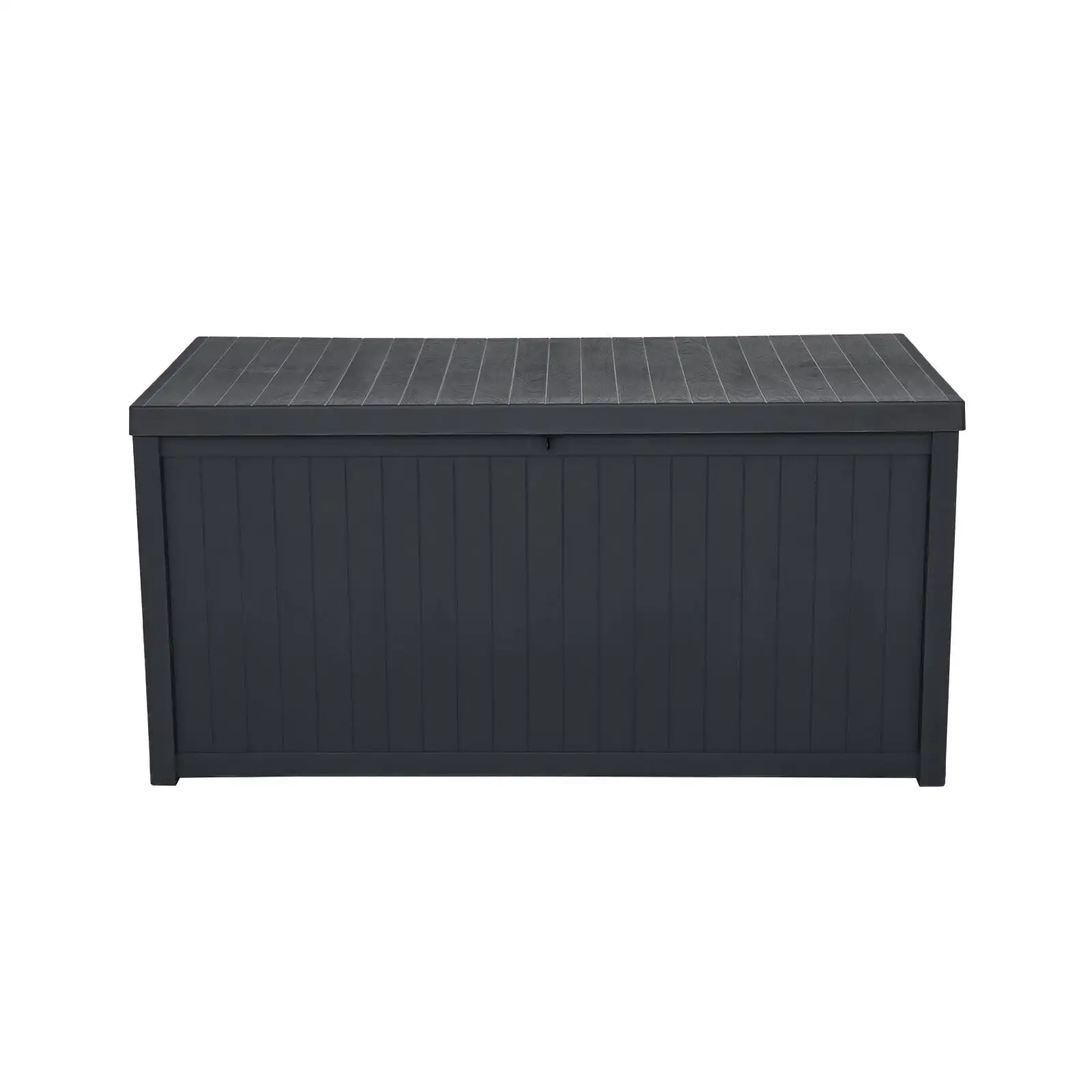 113-Gallon Outdoor Garden Plastic Storage Deck Box Chest Lockable Seat - Waterproof. Ideal for Tools. Cushions. Toys