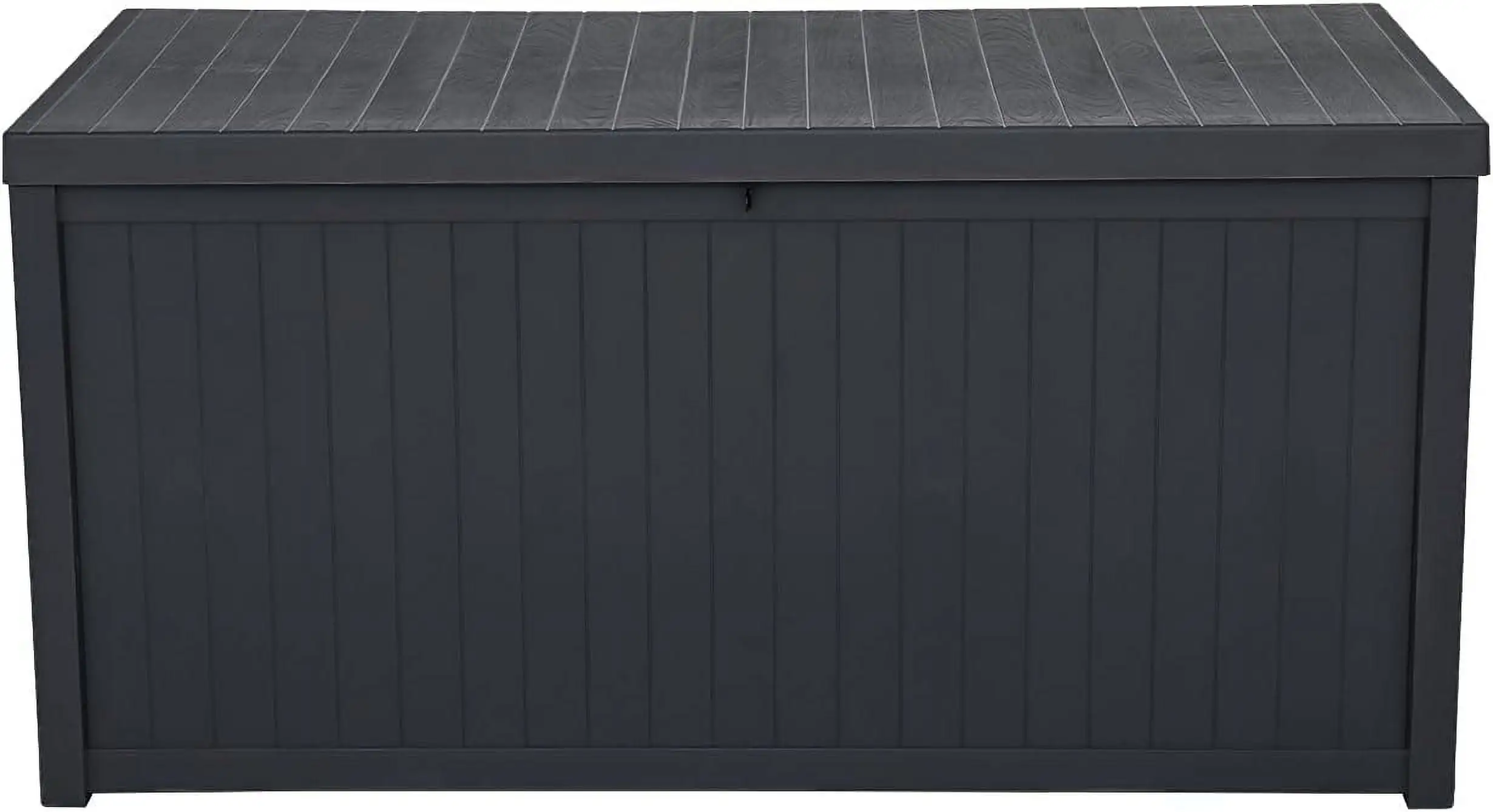 113gal 430L Outdoor Garden Plastic Storage Deck Box Chest Tools Cushions Toys Lockable Seat Waterproof.Black.