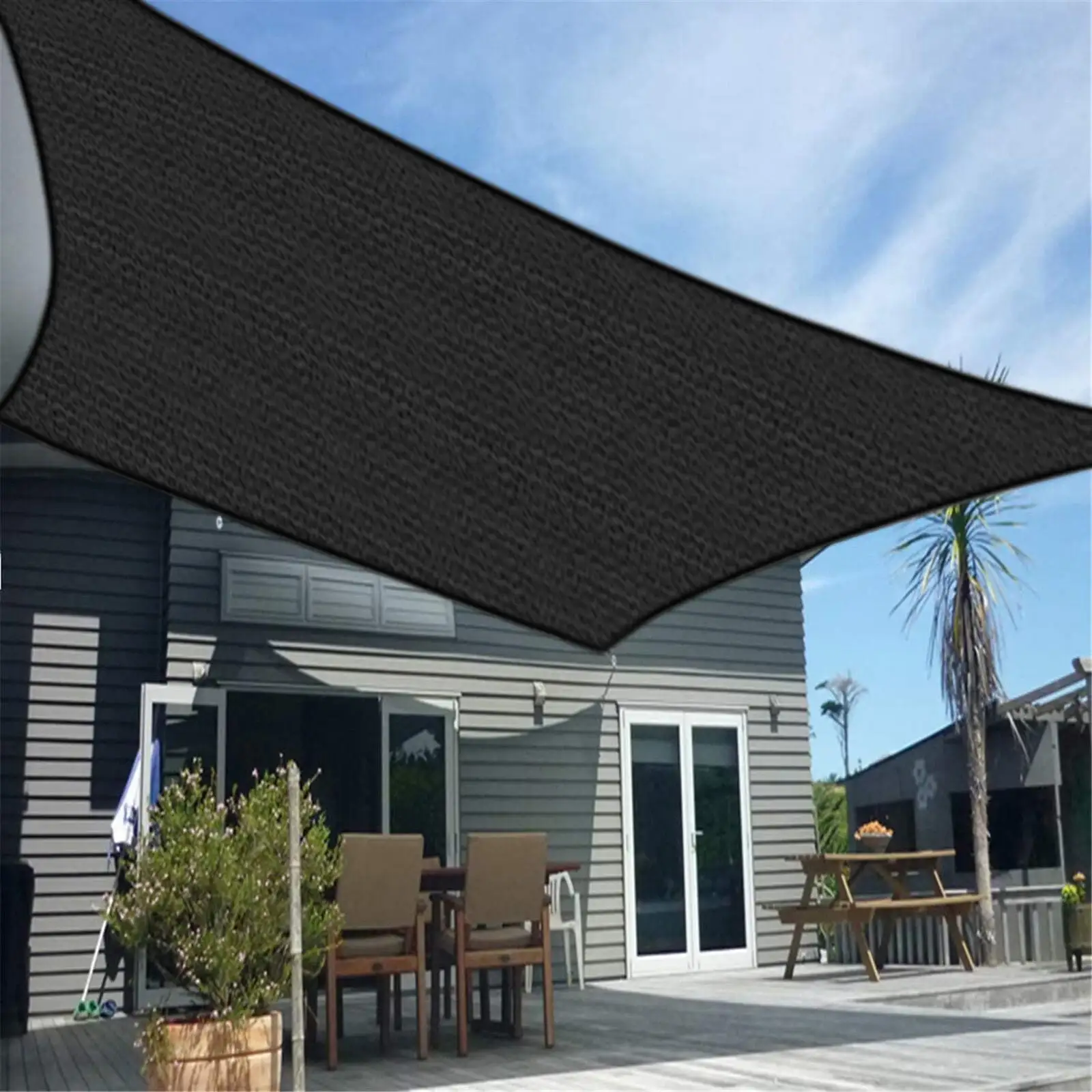 118x118 Sun Shade Sail Canopy. Square Shade Canopy. with 1PC 314 Fixed Ropes. Outdoor Sunshade Swimming Pool Sun Awning. for Yard Terrace Lawns Garden