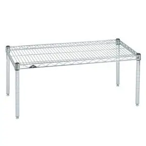 12 Deep x 72 Wide x 14 High Chrome Stationary Dunnage Rack