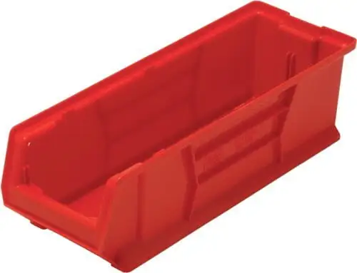 12 Pack of 24 Deep x 7 Wide x 4 High Red Shelf Bins