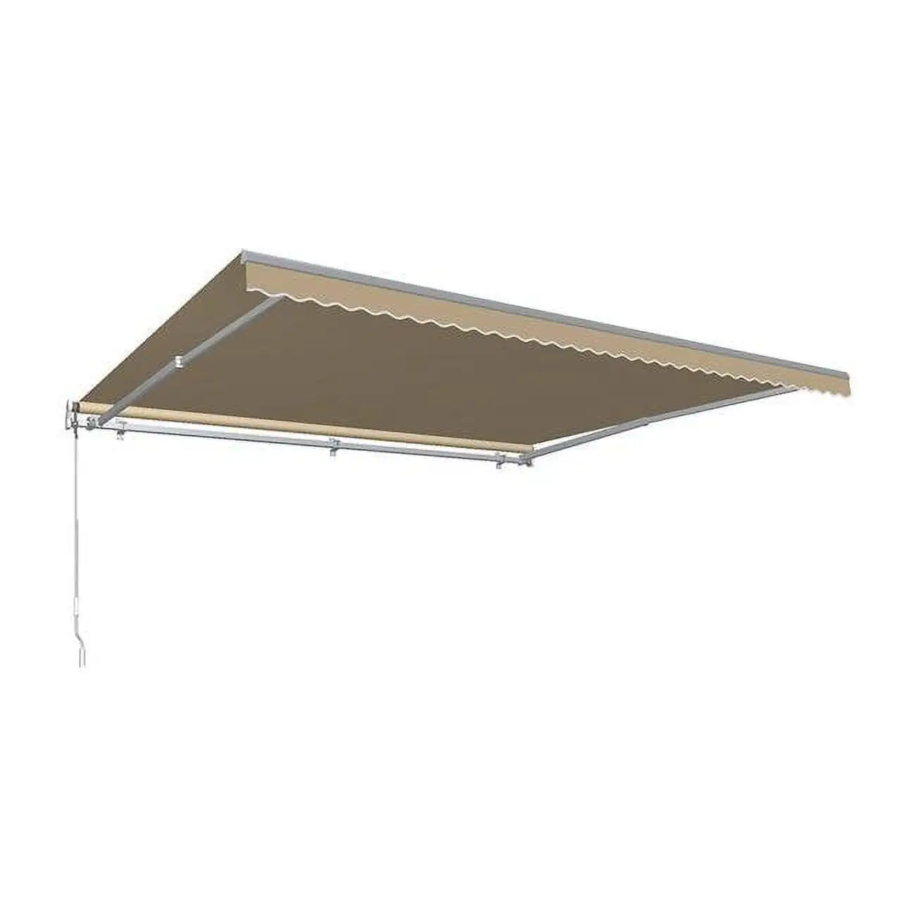 12 ft. Destin with Hood Manual Retractable Awning, Tan - 120 in.