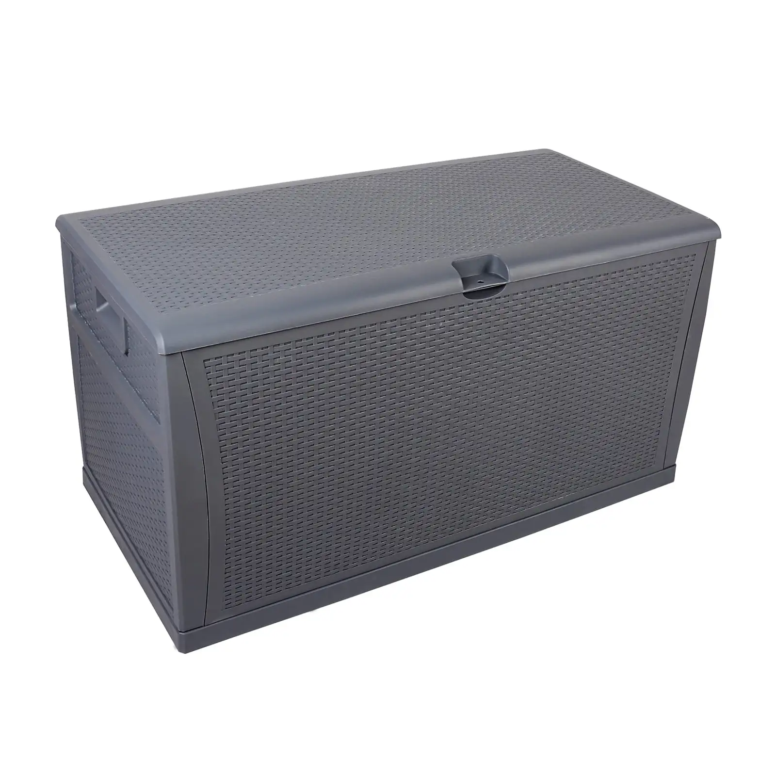 120 Gallon Deck Box. Large Patio Resin Waterproof Storage Box Outdoor Bin Container for Patio Cushions. Outdoor Furniture. Garden Tools and Pool Toys