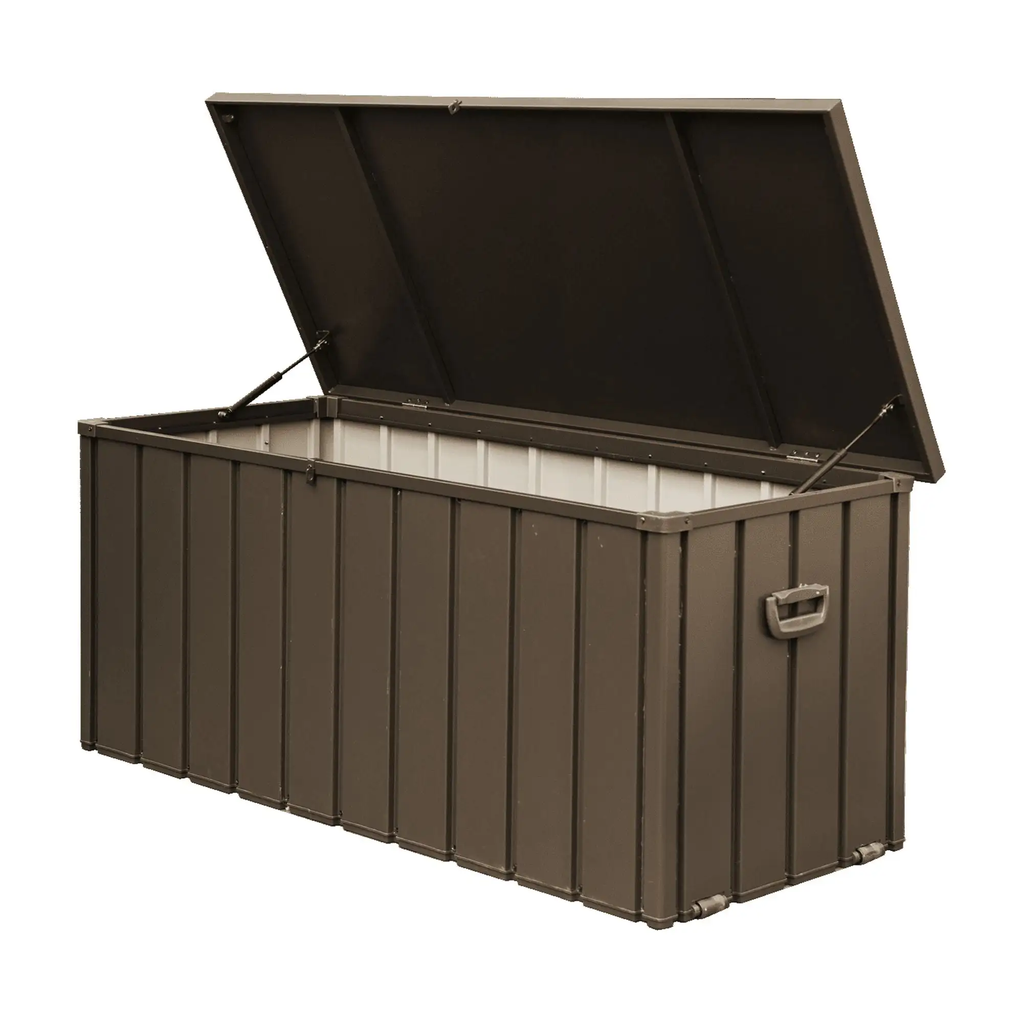 120 Gallon Outdoor Storage Deck Box Waterproof. Large Patio Storage Bin for Outside Cushions. Throw Pillows. Garden Tools. Lockable (Dark Brown)