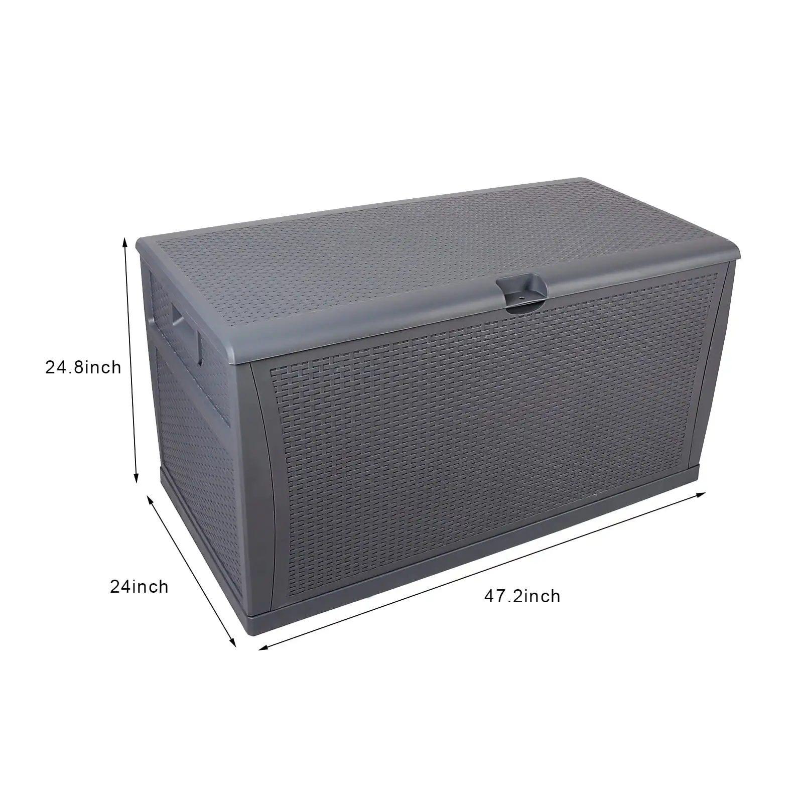 120gal 460L Outdoor Garden Plastic Storage Deck Box Chest Tools Cushions Toys Lockable Seat Waterproof