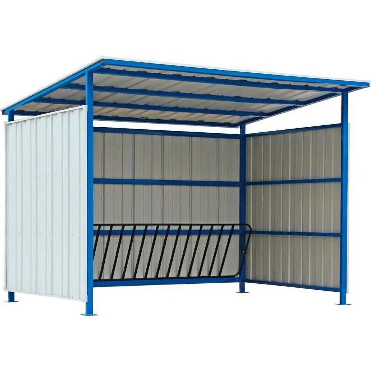 16 Bike Outdoor Bike Storage Shelter - 120 x 95.5 x 90.06 in.