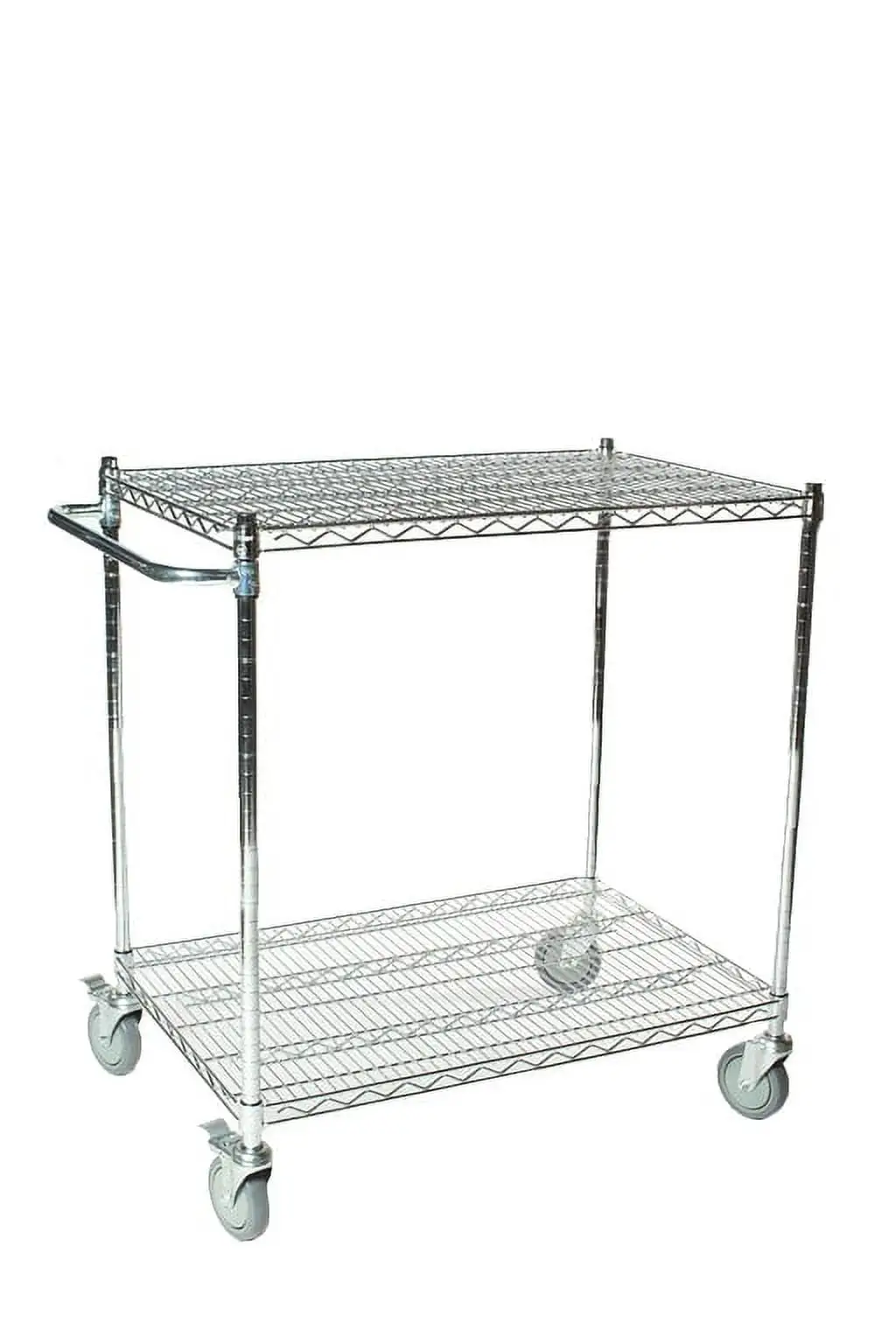 18 Deep x 36 Wide x 39 High 2 Tier Chrome Wire Shelf Cart