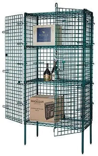 18 Deep x 36 Wide x 63 High Freezer Security Cage with 0 Interior Shelves