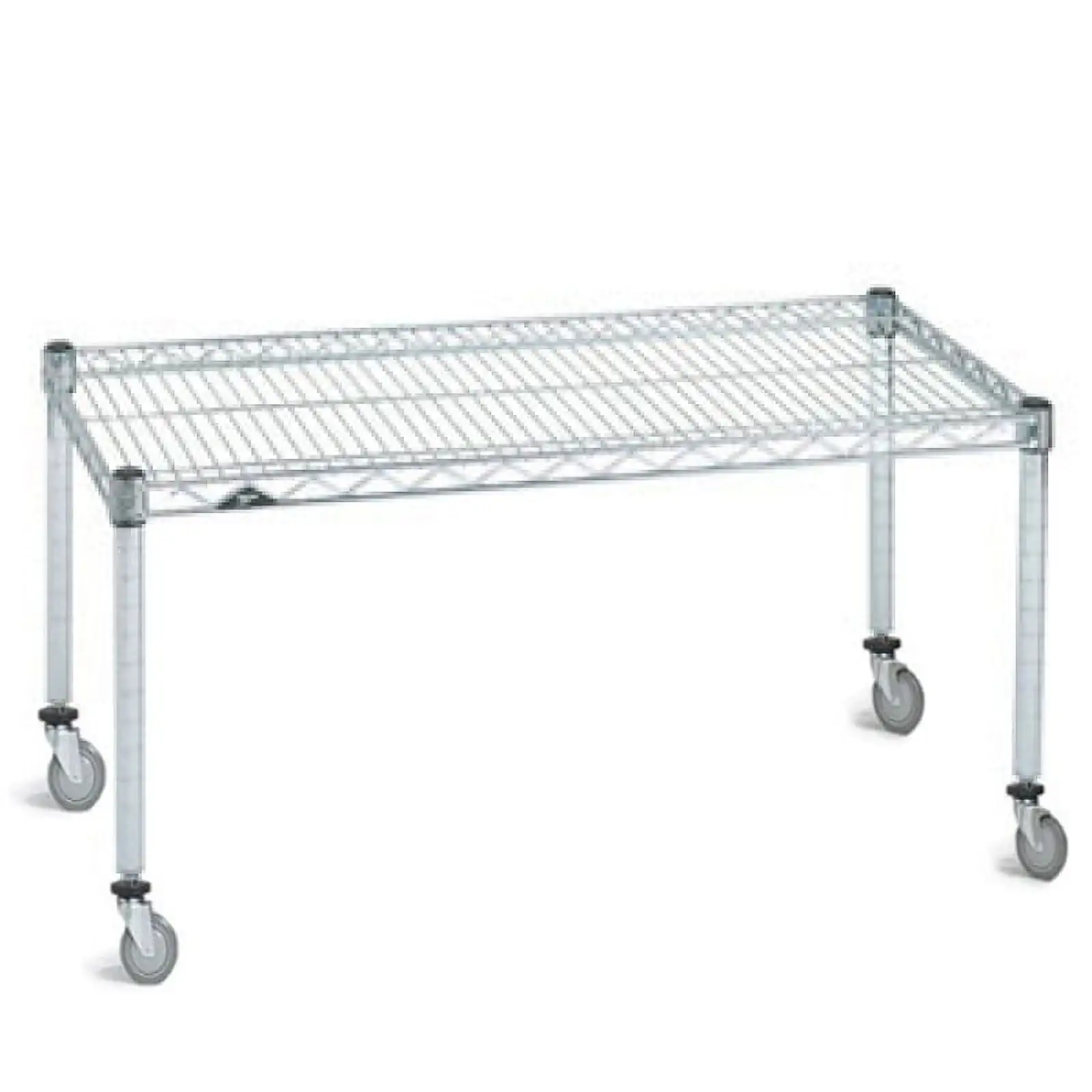 18 Deep x 48 Wide x 20 High Chrome Mobile Dunnage Rack