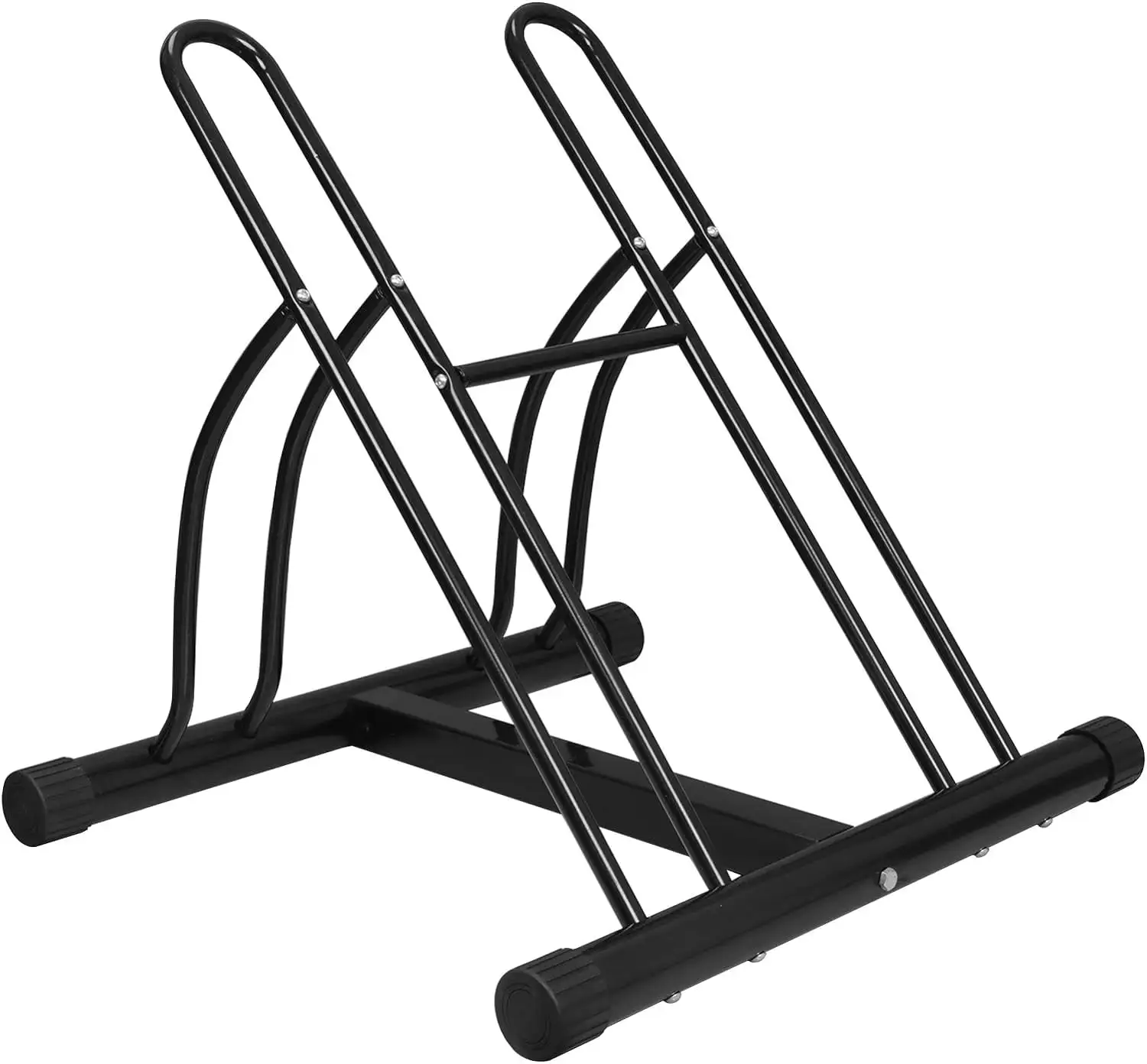 2 Bike Floor Stand Floor Bicycle Rack. Free Standing Cycling Rack Floor Storage Organizer for Indoor Outdoor Garage