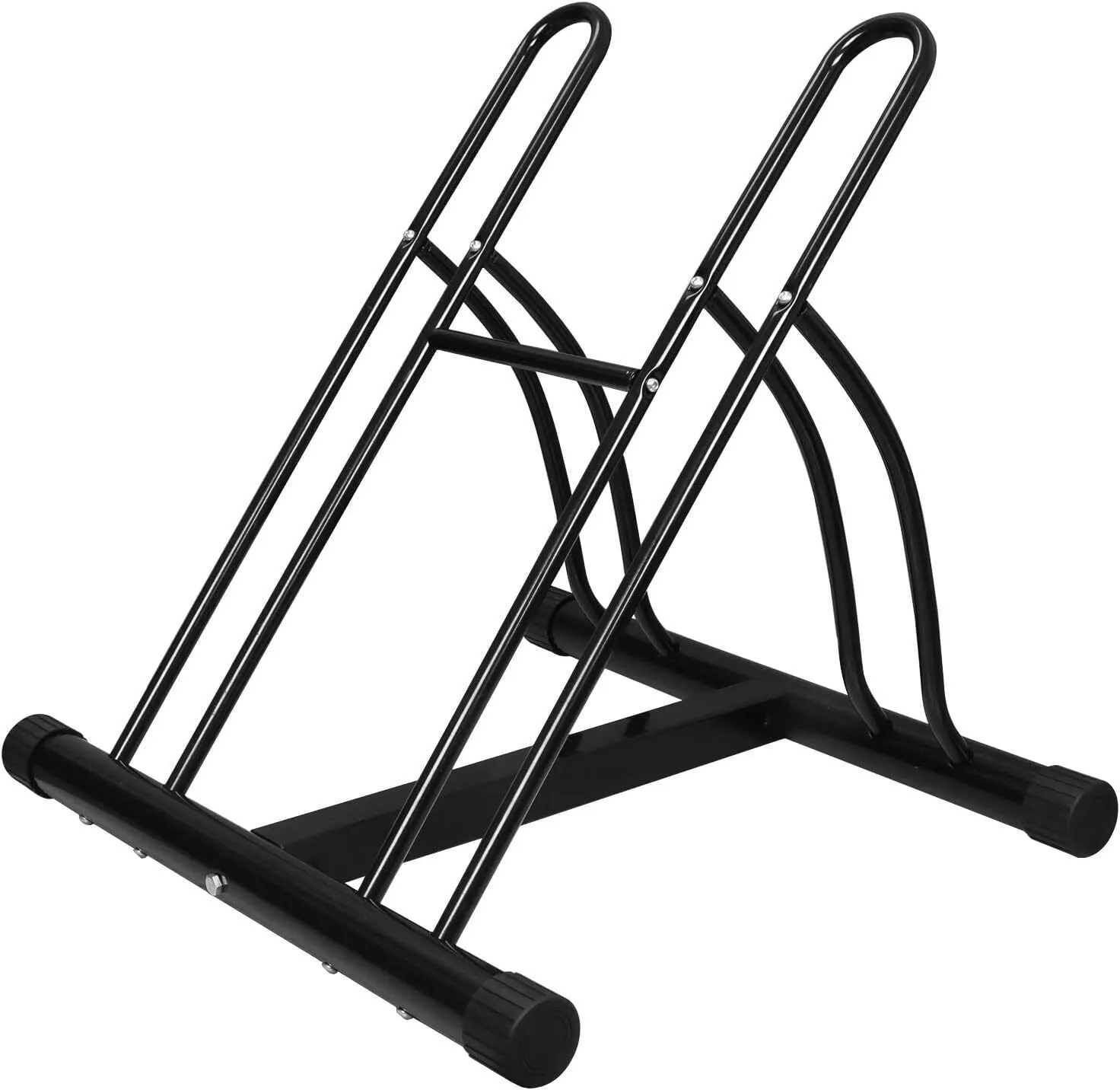 2-Bike Rack Bicycle Floor Stand Parking Garage Storage Rack for Indoor Outdoor