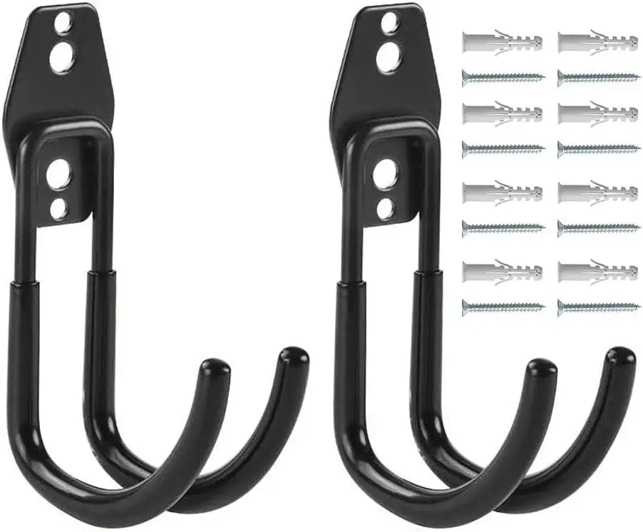 2 Pack Garage Hooks.SEMAket Garage Storage Hooks. Wall Mount Garage Hooks. Multi-Function Utility Hooks with Screws. Heavy Duty Bike Hanger