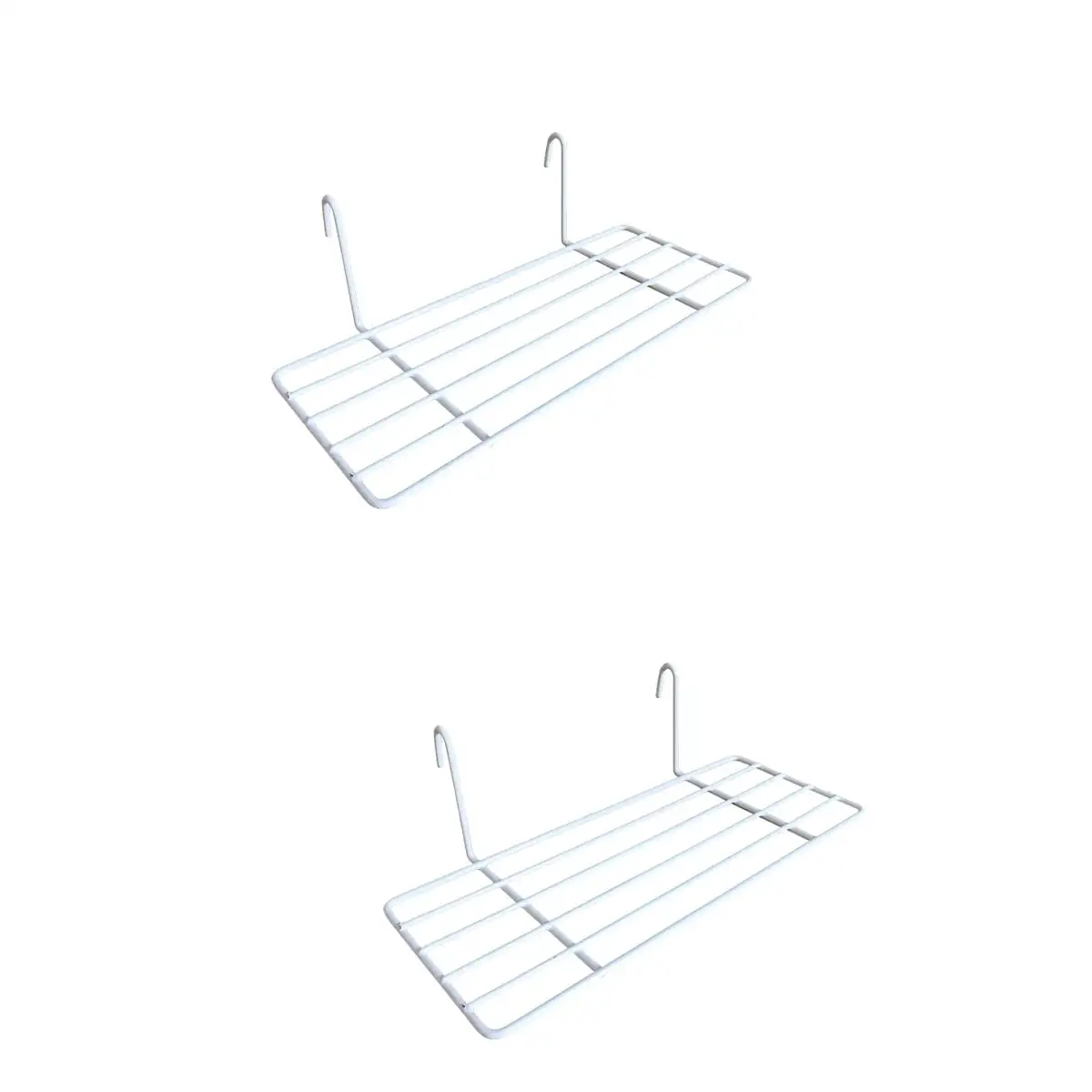 2 Pieces Wire Storage Basket Grid Panel Shelf Rack Racking Shelving Show Baskets Picture Ledge