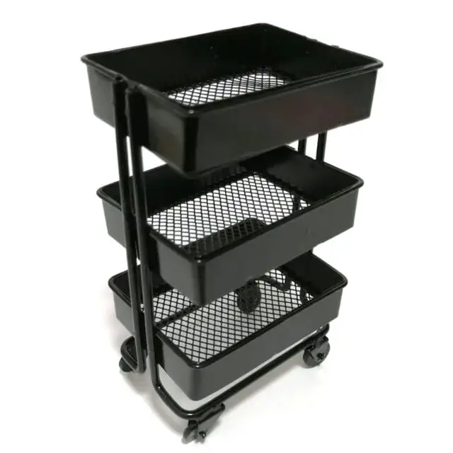 2021 New Miniature Furniture Mini Trolley Floor Storage Rack with Wheels Shelf Bookshelf Storage Display Rack Decoration Colle