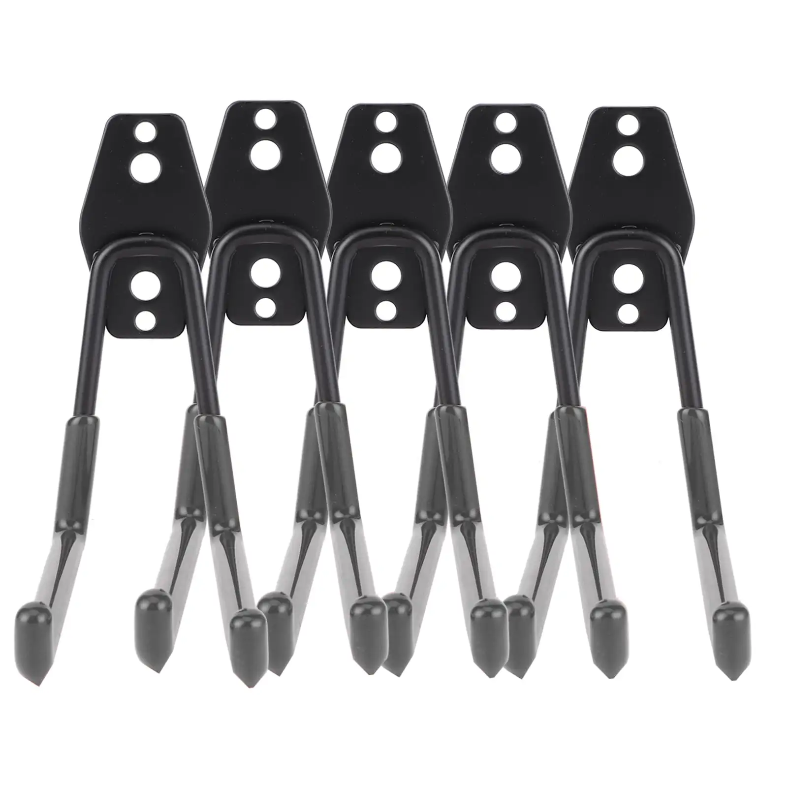 2024 5Pcs WallMounted Garage Hooks Organization Storage Hanger for Power Tool Rope Shovel Bike Hose(Black )