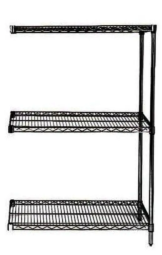 21 Deep x 24 Wide x 63 High 3 Tier Black Add-On Shelving Unit