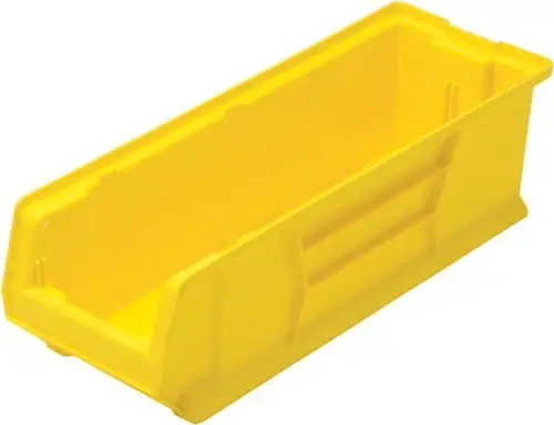 24 Pack of 12 Deep x 8 Wide x 4 High Yellow Shelf Bins