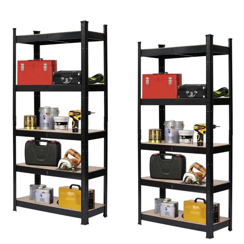 2PC Heavy Duty Shelf Garage Steel Metal Storage 5 Level Adjustable Shelves Rack