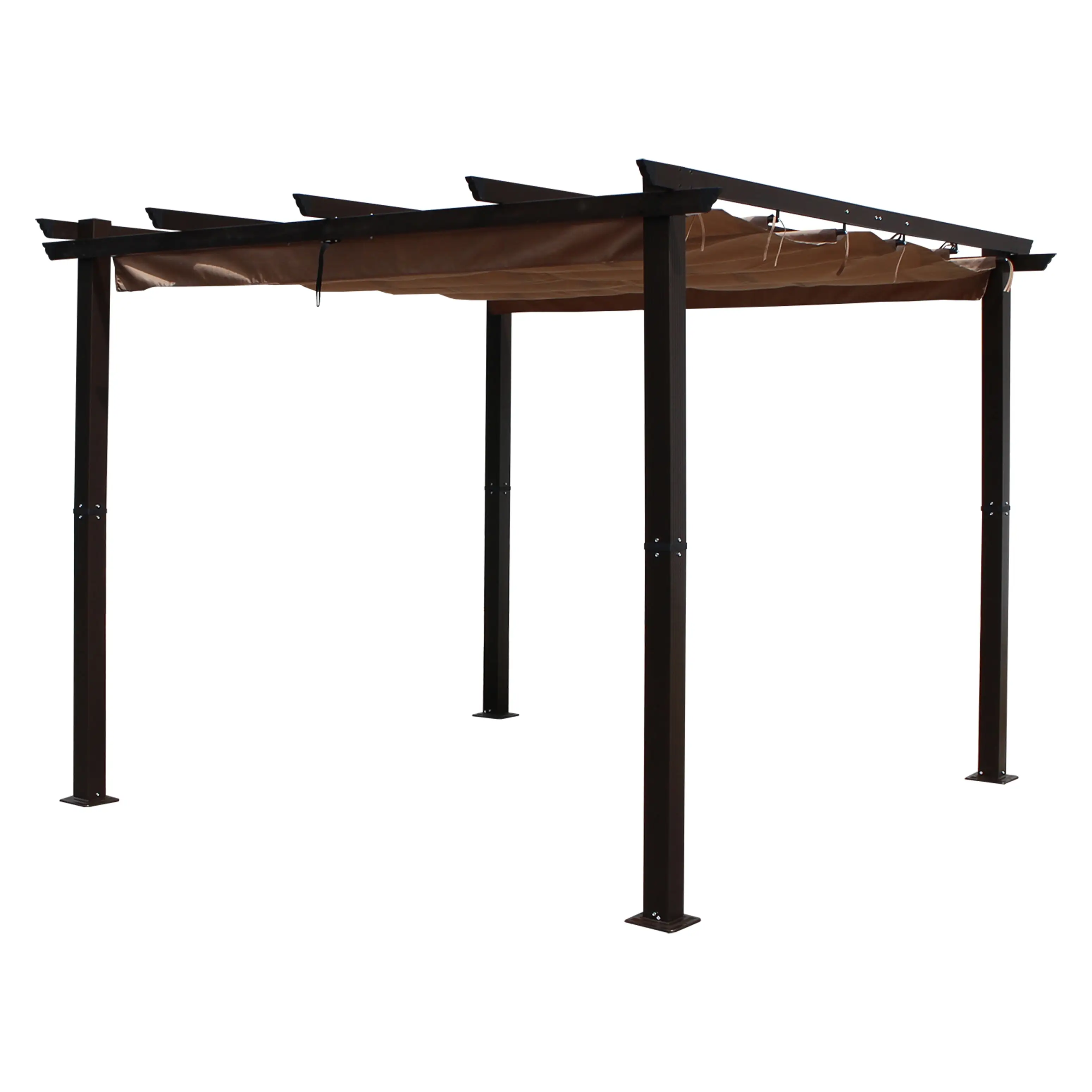 3 Meter Aluminum Framed Pergola - Khaki