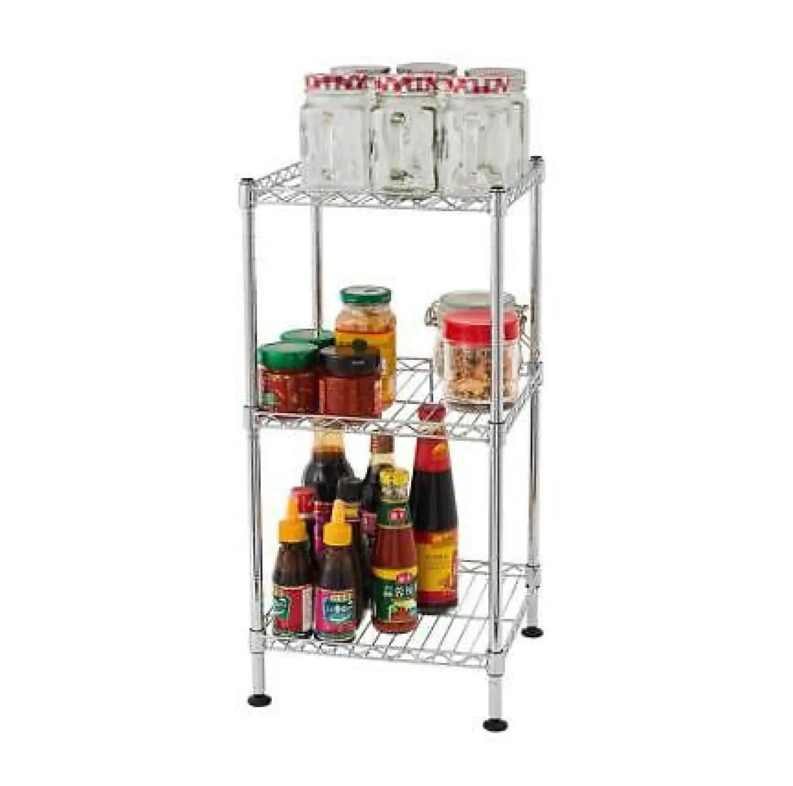 3 Shelf Adjustable Heavy Duty Storage Shelving Unit Steel Organizer Wire Rack