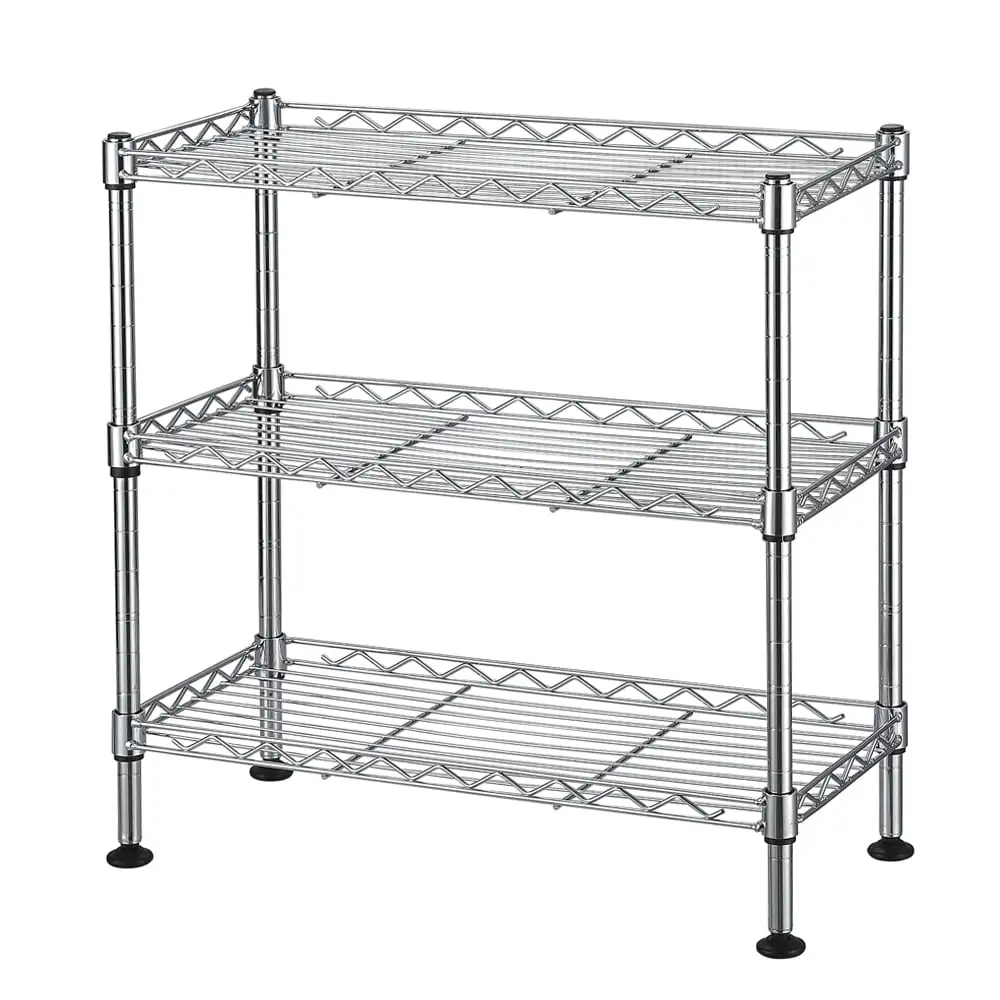 3 Tier Adjustable Storage Shelf Metal Storage Rack Wire Shelving Unit Storage Shelves Metal