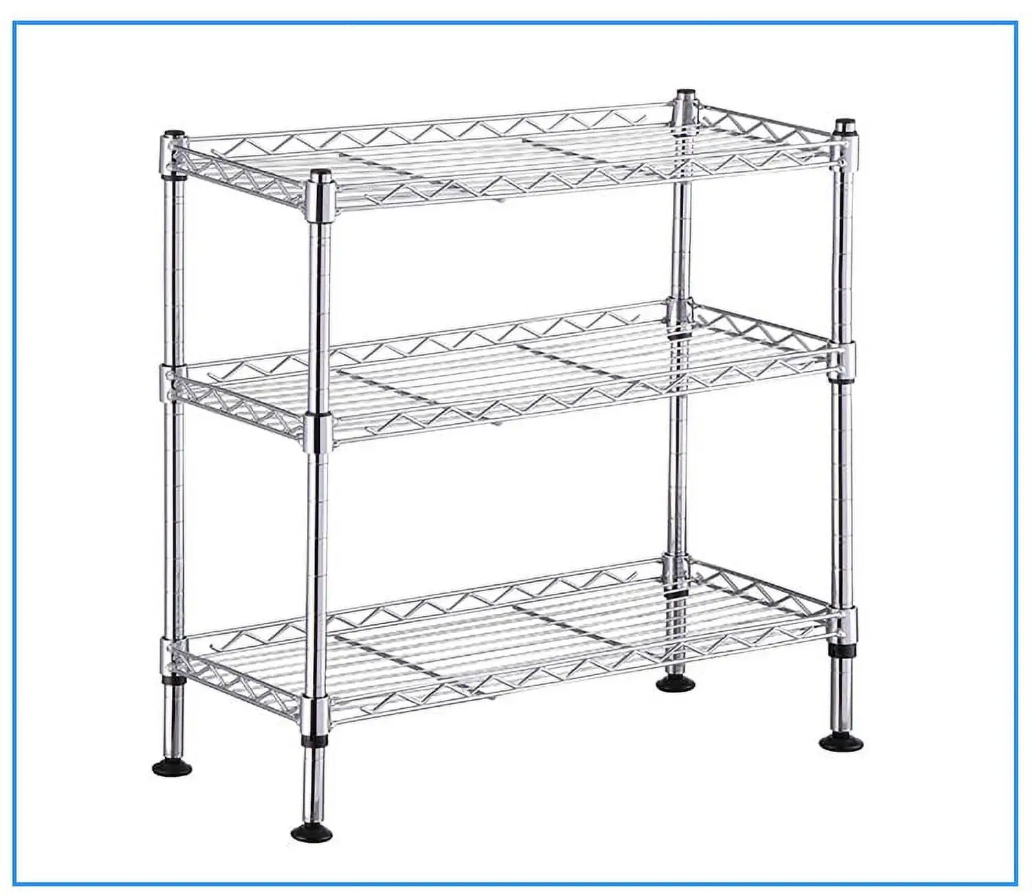 3-shelf Adjustable Heavy Duty Storage Shelving Steel Organizer Wire Rack