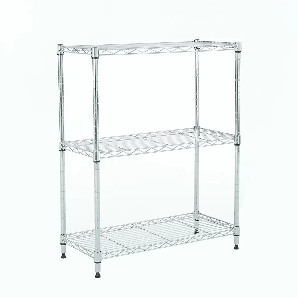 3 tier chrome shelving 11.8x25.6x31.5in