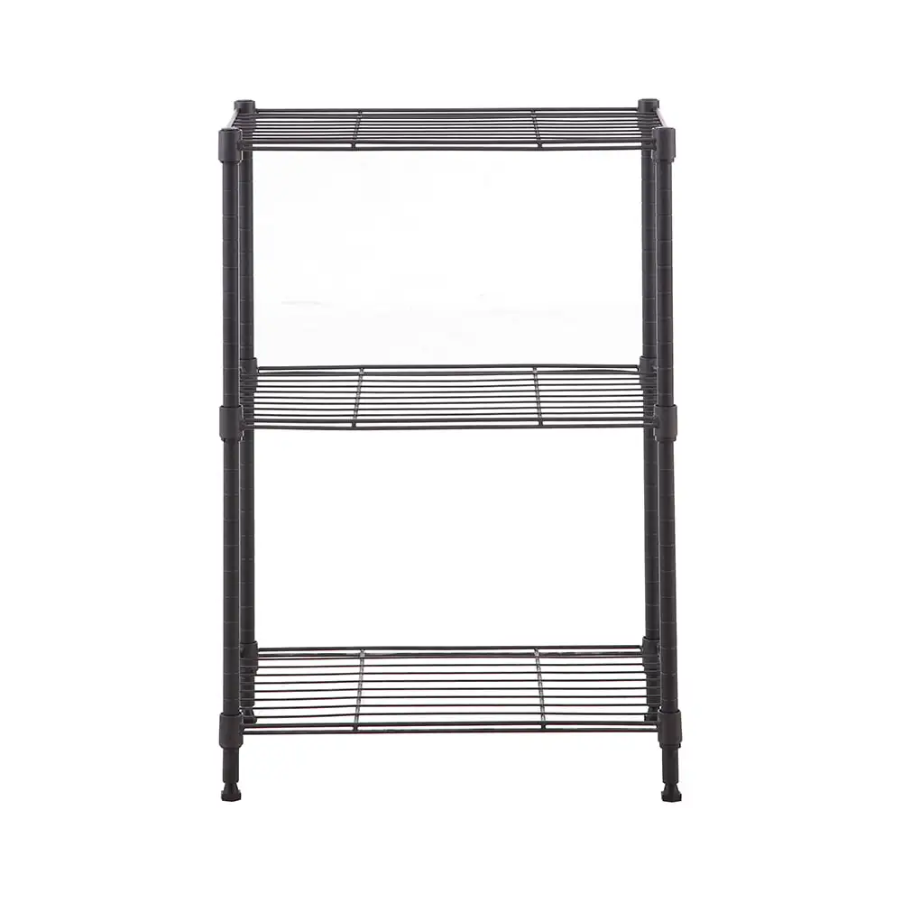 3 tier grey powder shelving unit 12x18x26in