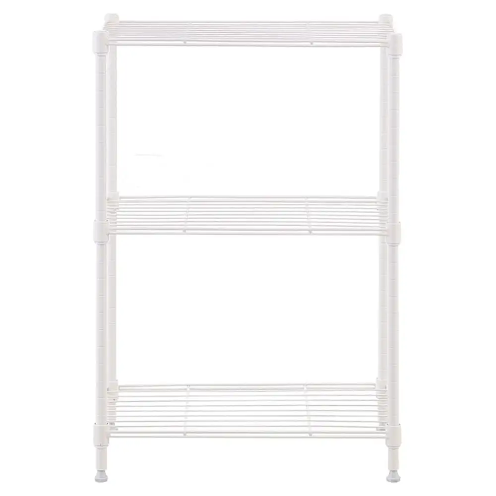 3 tier white powder shelving unit 12x18x26in