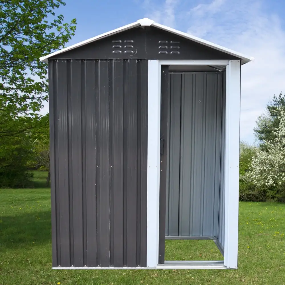 3 x 5ft Outdoor Storage Shed. Waterproof Detachable Metal Storage Cabinet Garden Storing Tool Storage Canopy