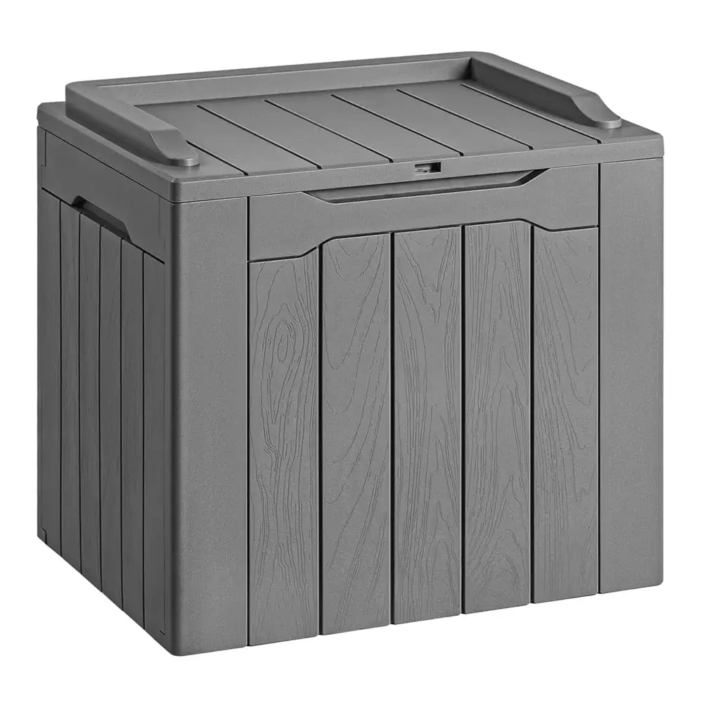 30 Gallon Resin Deck Box Outdoor Indoor Waterproof Storage Box for Patio Pool Accessories Storage for Cushion Garden Tools