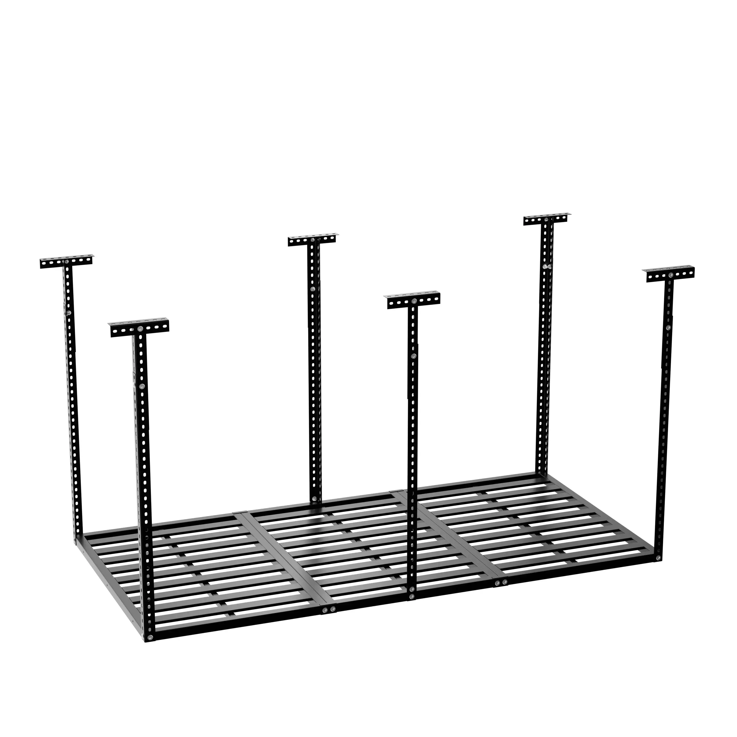 3x6 Overhead Garage Storage Rack Adjustable Garage Storage Organization Systerm Heavy Duty Metal Garage Ceiling Storage Racks. 750lbs Weight Capacity. Black