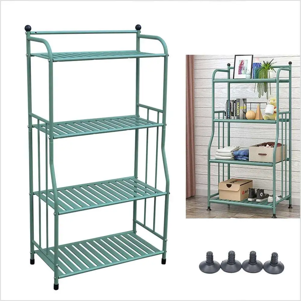 4 Layer Metal Shelving Unit Shower Kitchen Organizer Plant Stand