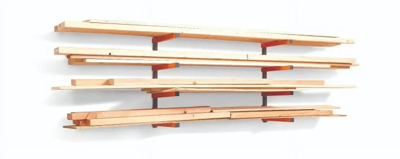 4-Level Wall Mounted Garage Storage Rack