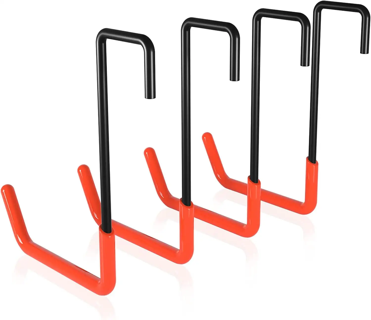 4 Pack Garage Hooks Heavy Duty Large S Hooks for Hanging No Drill Utility Hooks for Ladder Bike Storage Rafter Hanger Garden Tool Organizer (4pcs Orange Garage Hook)