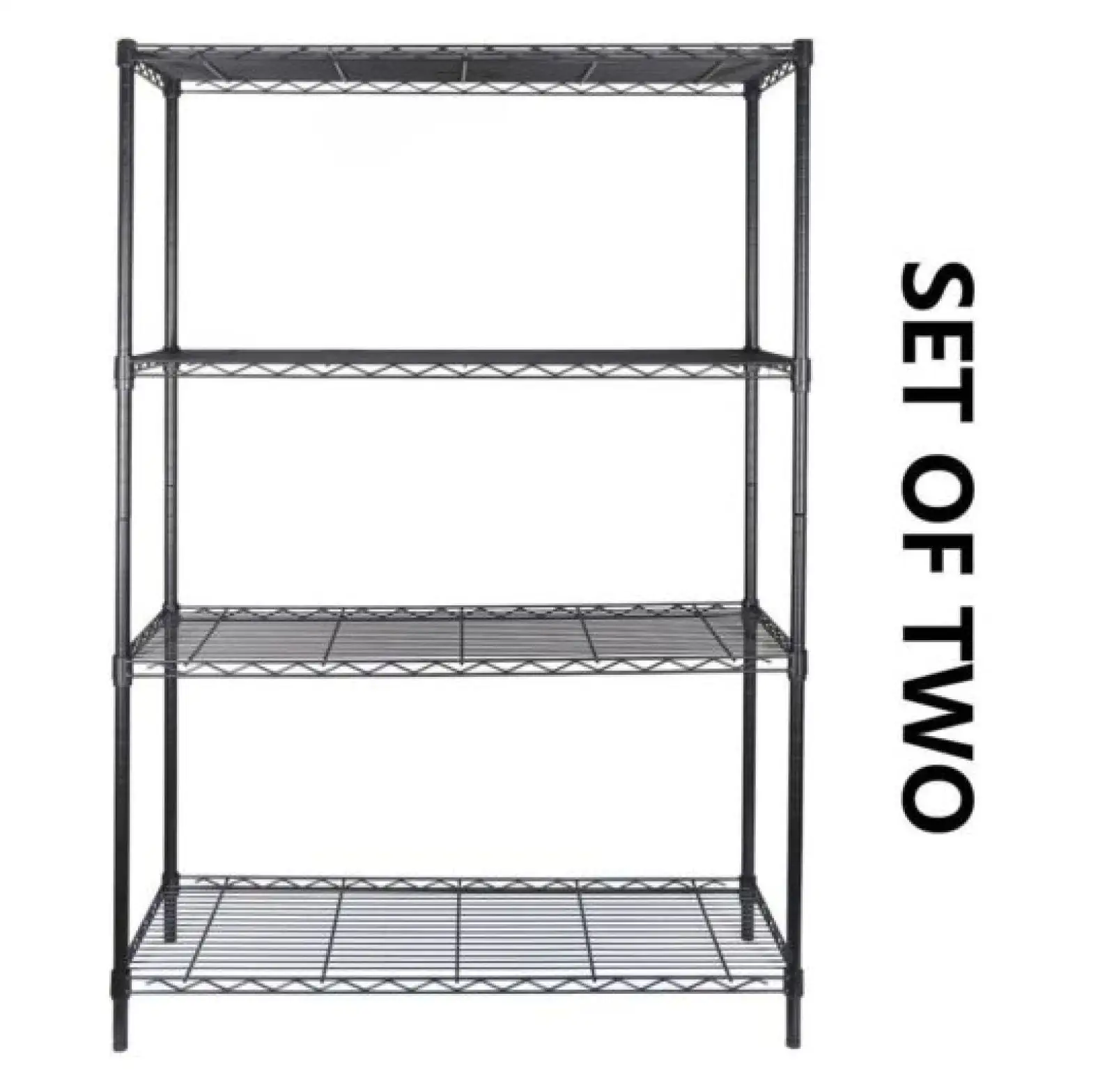 4 Shelf Adjustable Heavy Duty Storage Shelving Unit Steel Organizer Wire Rack