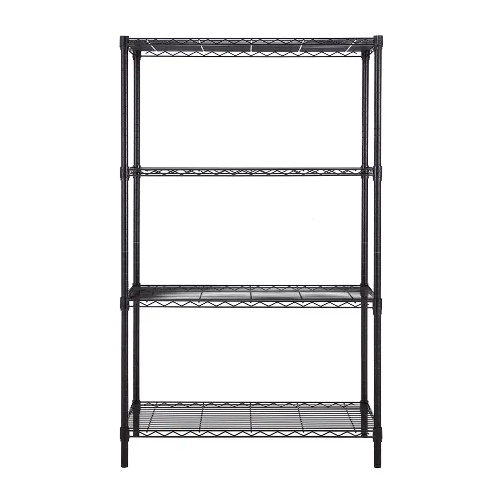 4 tier black coating shelving unit 18x36x59in