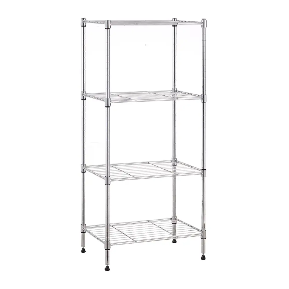 4 tier chorme wire shelving unit 12x18x39in