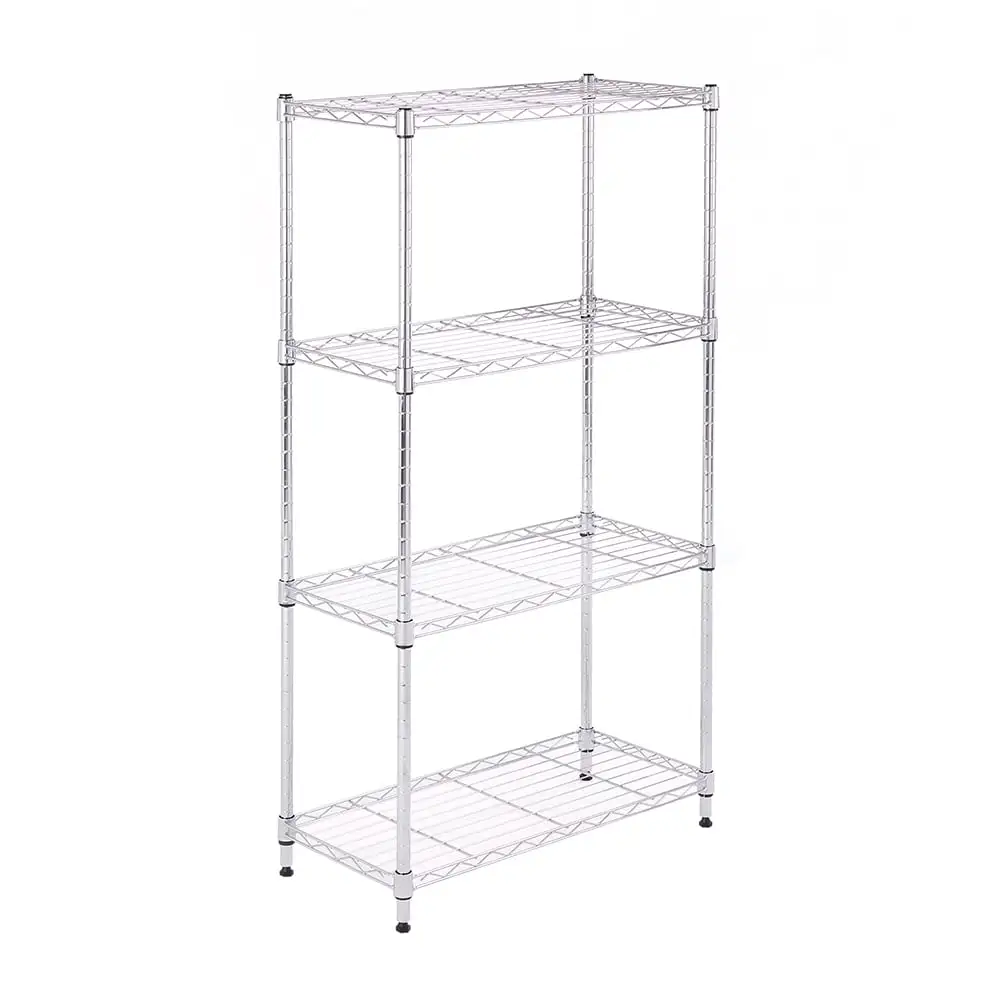 4 tier chrome shelving 11.8x25.6x45.5in