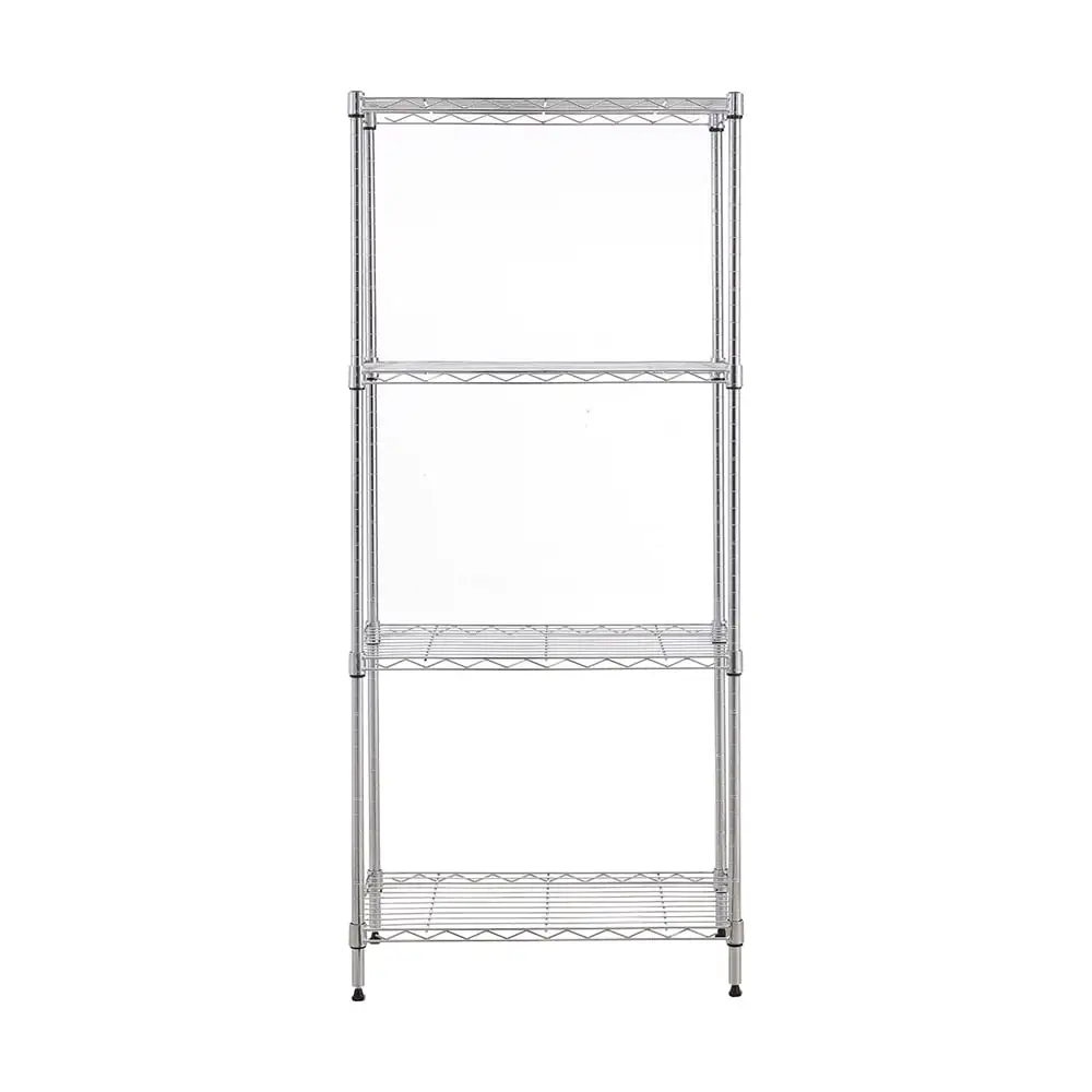 4 tier chrome utility wire shelving unit 14x24x53in